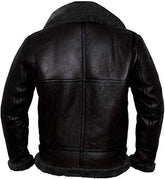 Cockpit Pilot RAF WWII Aviator B3 Military Black Bomber Jacket with Real Sheep Shearling - MNCLeather